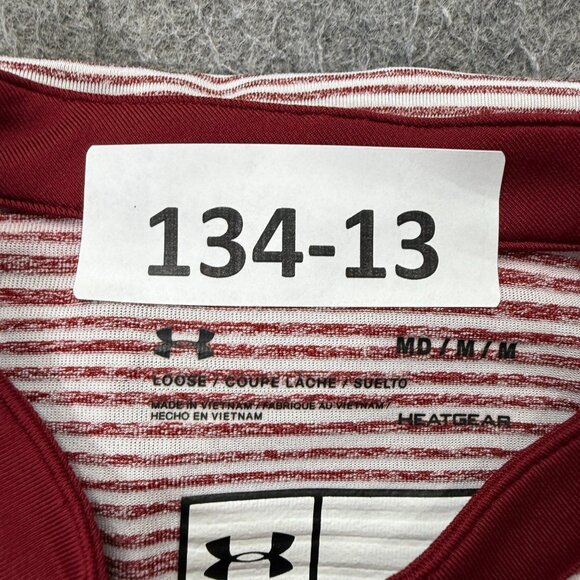 South Carolina Gamecocks Under Armour Women's M Polo Shirt Red Striped Blade - Picture 13 of 13